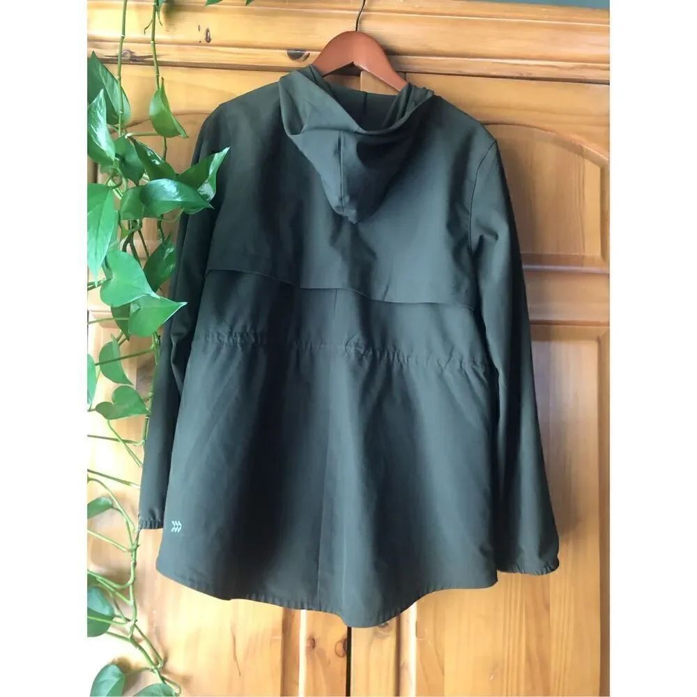 Women's All In Motion Zip Up Green Knit Sweat Jacket Size M - Picture 4 of 11
